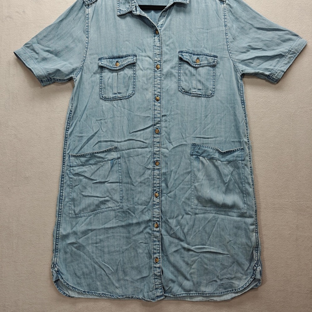 American Eagle Shirt Dress Womens XL Coastal Casual Country Western Minimalist - Picture 8 of 15